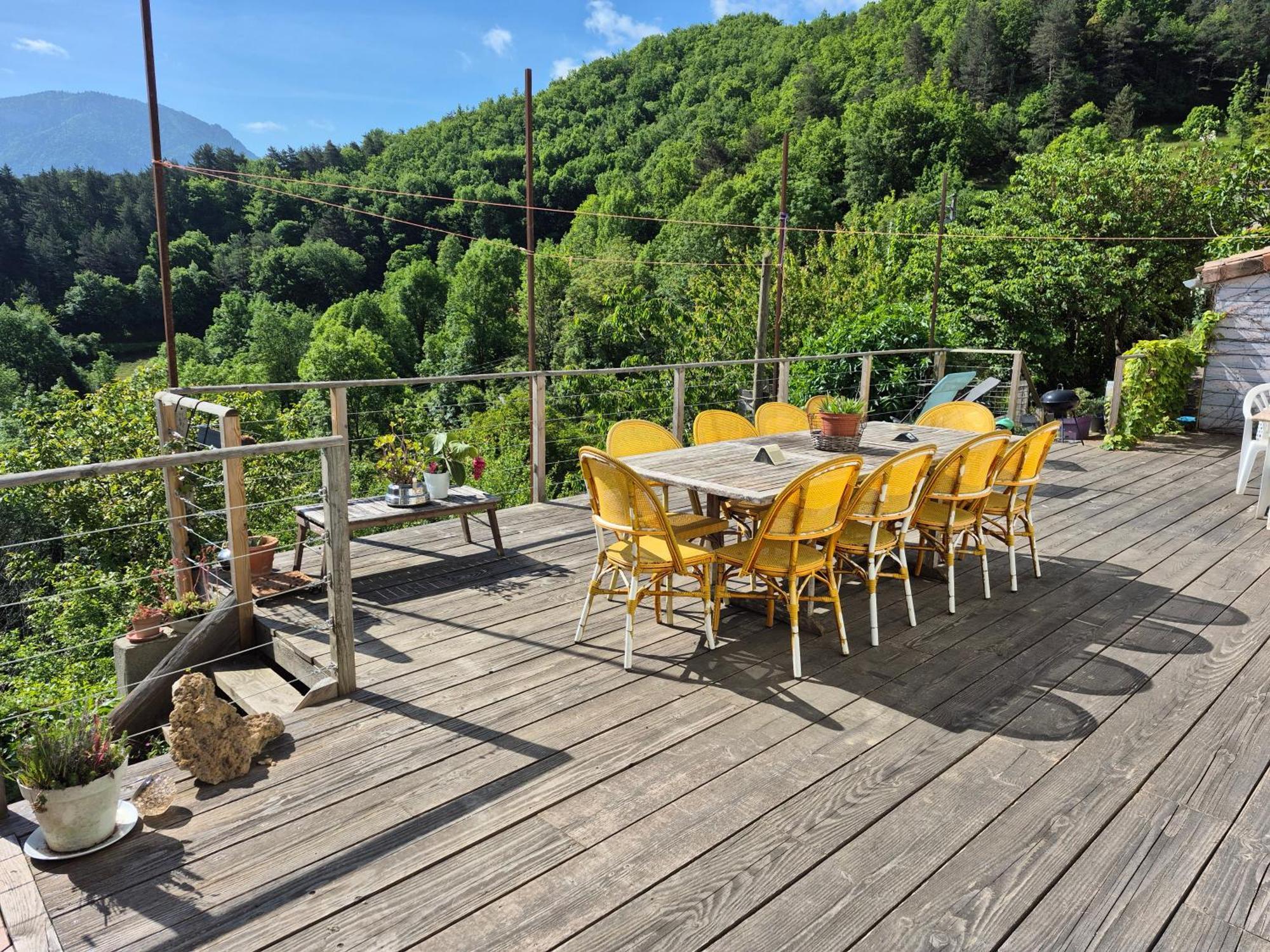 Grande Terrasse Avec Vue Entre Mediterranee Et Pays Cathare Cailla Bagian luar foto